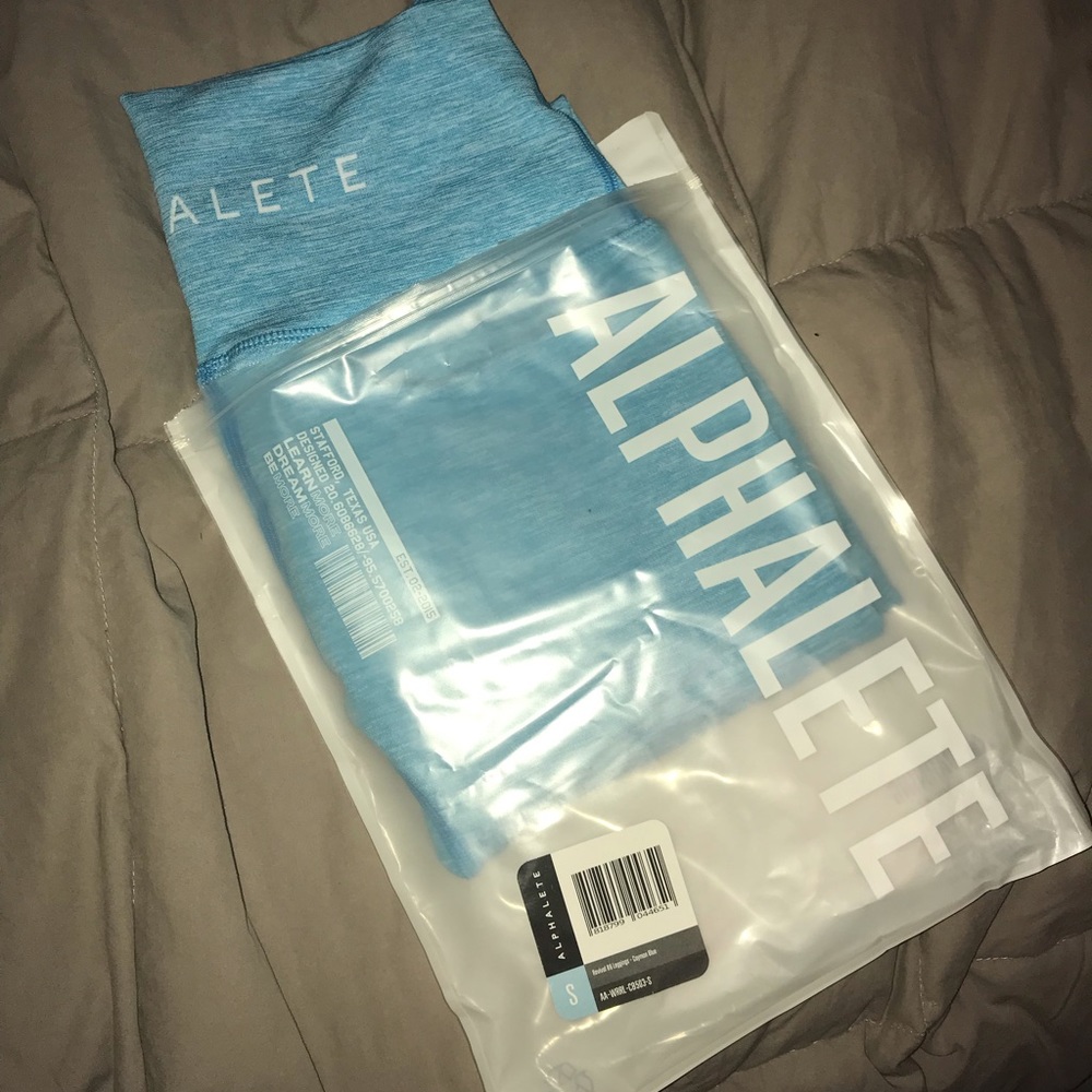 New alphalete revival leggings blue